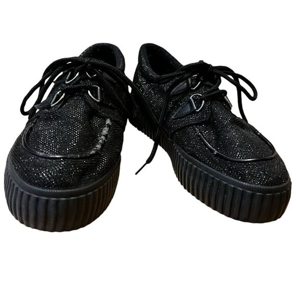 Staka black platform ladies sneaker size 40 lace up zoom in for signs of wear - Picture 11 of 12